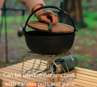 Soporte De Estufa De Acero Inoxidable Para Camping Portátil Y Plegable Mini Juego De Barbacoa Relleno De Tenedor Para Sopas Y Platos - details 9