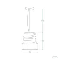 SpazioLuzio - Lámpara Colgante Hormigón E27 - details 0