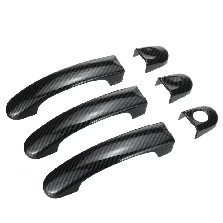 Set De 6 Cubiertas De Manija De Puerta En Fibra De Carbono Para VW Transporter T5 T6 Caddy 2003-2015 Accesorios Exteriores - 1