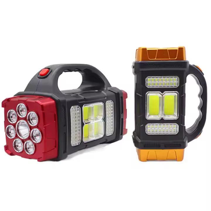 Luz solar de emergencia, luz LED multifunción para acampar, linterna portátil para exteriores con carga USB, luz roja, señal SOS, batería de níquel incluida, para acampar, hacer senderismo y pescar - 1