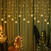 Lámpara De Navidad LED Para Decoración De Hogar Y Habitaciones Cadena De Luces De Navidad Para Cortinas Y Paredes Color Blanco Cálido - details 1