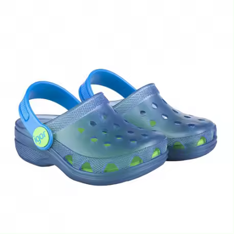 Zuecos de agua en goma modelo Poppy marino/verde, de Igor - 1