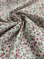 Tejidos Ortuño- Tela de Algodón Flores rosas, Tela Liberty para patchwork, prendas infantiles, decoración hogar ,manualidades, complementos,1m x  Ancho 1.50m - details 1