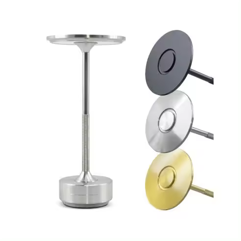 Lámpara de Mesa 5W Recargable Control Táctil LED Regulable Diseño de Aluminio - 1