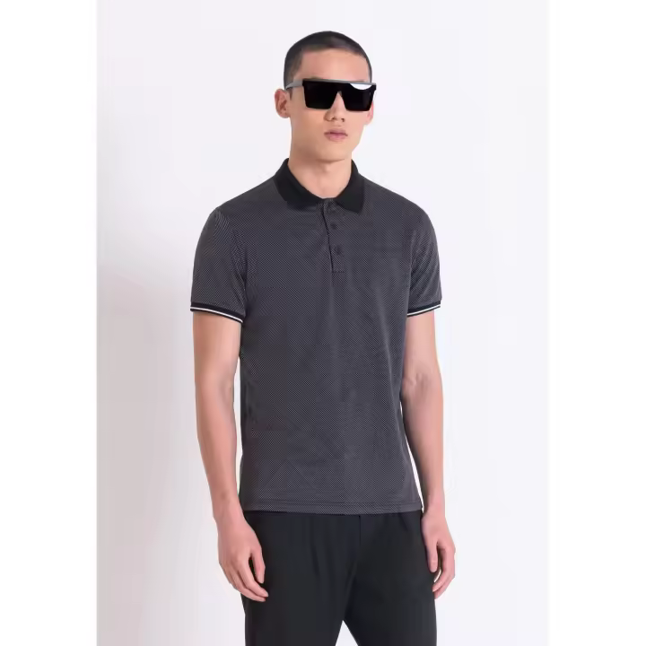 Antony Morato Polo Manga Corta Cuello Abotonado - Modelo MMKS02368 - 1