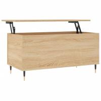 Vidaxl Mesa de Centro Madera Contrachapada 90x44,5x45 Cm Blanco - details 1