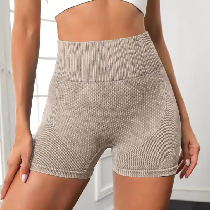 Shorts De Gimnasio Para Mujer Soporte Alto Shorts De Bicicleta Deportivos Yoga Leggings Sin Costuras Correr Saltar - 1