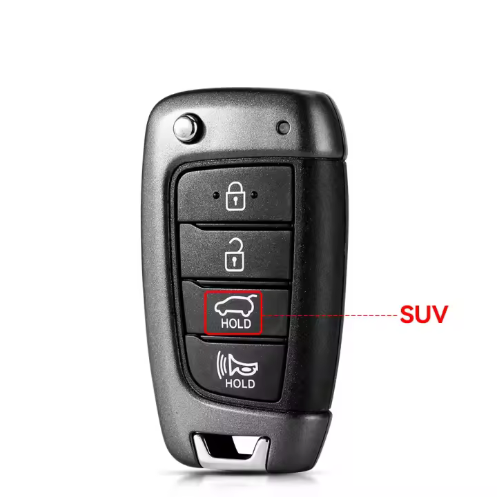 Carcasa De Llave Inteligente Plegable KEYYOU Para COCHE Compatible Con HYUNDAI Tucson Elantra Accent Solaris Kona Verna 2017+ Material ABS+metal - 1