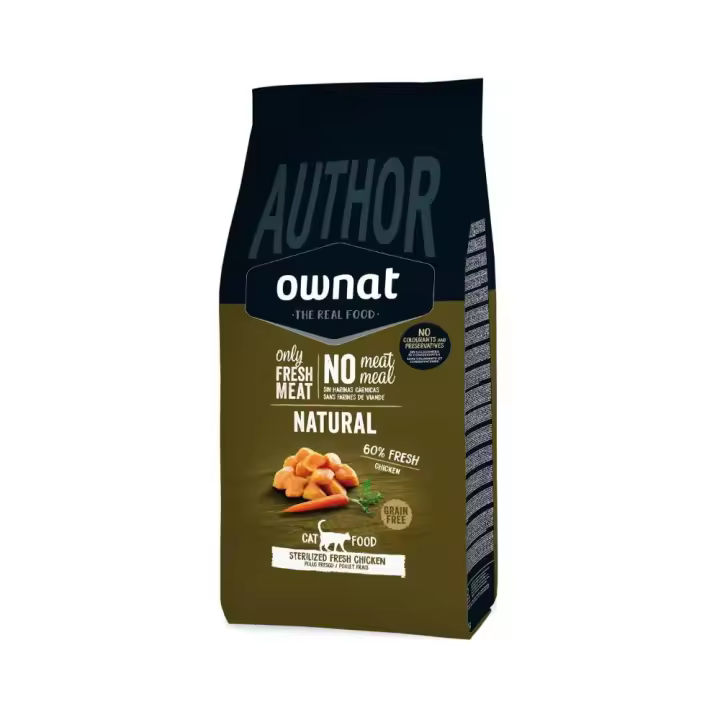Pienso Gato Ownat Cat Author Sterilized Fresh Chicken (Pollo fresco) 1.5 Kg y 3 Kg - 1