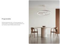 CREATE - Ventilador de techo 36W silencioso Ø108cm con aro de luz LED , Color Blanco, Material Aspas ABS - WIND HALO - details 3