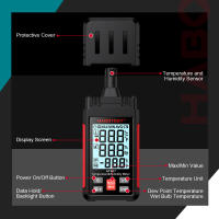HABOTEST HT607 Medidor De Temperatura Y Humedad Digital Preciso Con Punto De Neblina Ambiental Higrómetro Portátil Para Interior - details 8