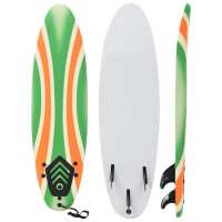 vidaXL Tabla de Surf 170 cm Deportes Acuáticos Exterior Navegación Estampado Boomerang,  De rayas,  Azul y mas - details 0