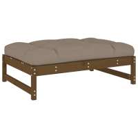 vidaXL Taburete de jardín madera maciza de pino 120x80 cm Pino natural, Pino blanco, Pino gris Conjunto Terraza Muebles Jardín Exterior Juego de Muebles de jardín Mueble Jardín Exterior Muebles de Salon Exterior - details 5