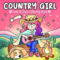 Coloring Book Para Adultos COUNTRY GIRL Con Actividades Diarias Cómodas Para Relajación Libro De Colores Cozy Spaces - details 0