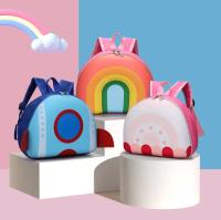 Mochila Infantil Arcoíris 2023 Versión Coreana Para Niños Y Niñas De 3 a 5 Años Mochila De Escuela Suave Con Bolsillos Y Cierre De Cremallera - details 1