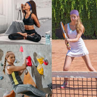 Nueva Bandeja De Cabello De Algodón Para Mujer En Verano Ancha Elástica Suave Deporte Yoga Correr Sudoración Tenis Gimnasio - details 0