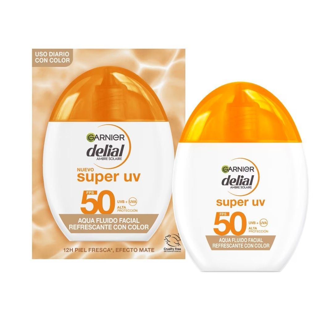 DELIAL Protector Solar Fluido Facial SPF50 con Color 40 ml