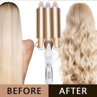 Rizador De Pelo Automático Con Tres Tubos Herramienta De Enrollado Para Cabello Seco Temperatura Máxima De 220 °C - details 7