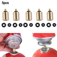 5 Pcs Adaptadores De Recarga De Gas Para Camping Al Aire Libre Con Conector De Estufa Y Anillos De Aro De Repuesto Metal Portátil - details 0