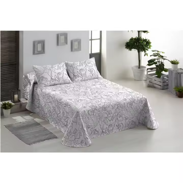 HIPERMANTA. Colcha bouti + CUADRANTE modelo PILSEN. Para CAMA 90 cm (Tamaño 180x265 cm + 1 cuadrante de 50x70 cm). PRIMAVERA-VERANO - 1