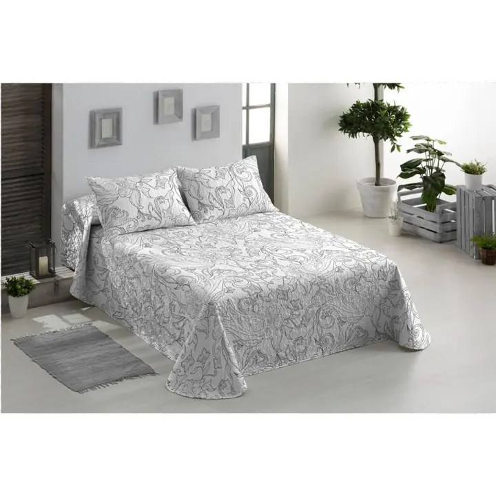 HIPERMANTA. Colcha bouti + CUADRANTE modelo PILSEN. Para CAMA 90 cm (Tamaño 180x265 cm + 1 cuadrante de 50x70 cm). PRIMAVERA-VERANO - 1