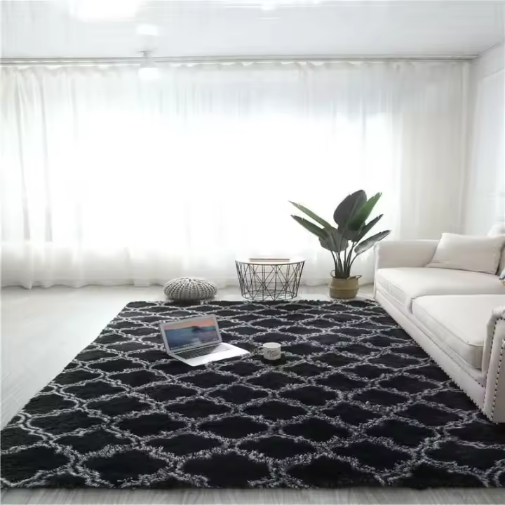 Alfombras de felpa peludas, 160x200 cm, alfombra antideslizante y esponjosa, alfombra para dormitorio, alfombra peluda, alfombra grande para pasillo y dormitorio - 1