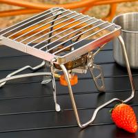 1 Uds. Parrilla plegable multifuncional para Niebla, soporte para Estua de Leña para Exteriores de Maple inoxidable - details 4