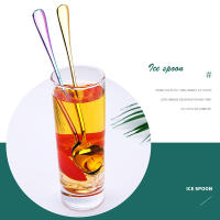6pcs Cucharas De Crema De Acero Inoxidable 304 Cucharas De Café Con Mango Largo Utensilios De Cocina Ecológicos Y Resistentes - details 4