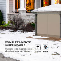 Outsunny Cubierta Protectora para Gazebo 3x3 m Cubierta Impermeable para Pérgola Toldo Carpa Funda Protectora Protección contra la Intemperie Transparente - details 3