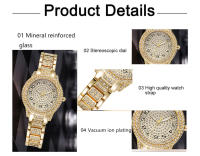 Reloj De Mujer De Lujo 2PCS Oro Con Diamantes Y Corazón Reloj De Cuarzo Elegante Con Pulsera Estilo Casual Para Mujer - details 2