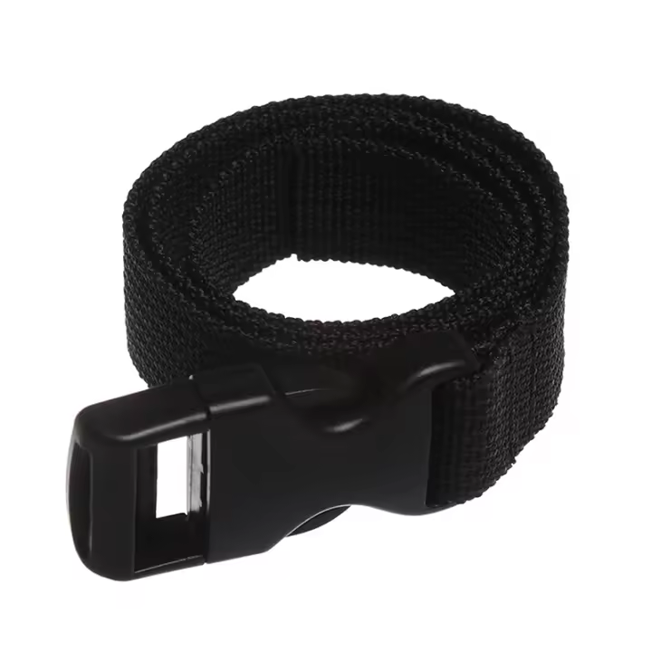 Cinta De Atado De Nylon Para Viaje Correa De Anclaje Duradera Con Hebilla De Cama Negro Para Camping Al Aire Libre Y Equipaje - 1