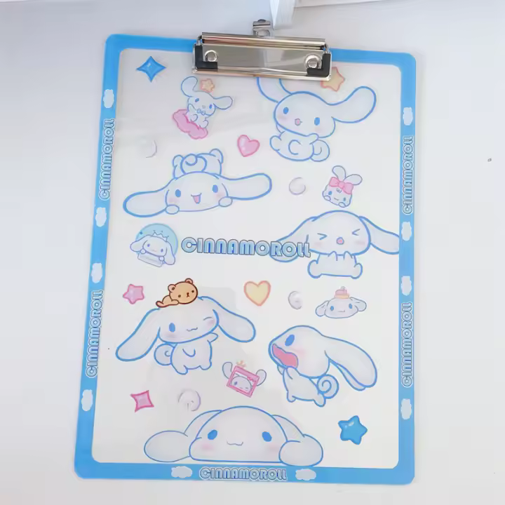 Pad De Escritura Sanrio Hello Kitty Cinnamoroll Kuromi My Melody A4 Con Clip De Colores Impresión De Prueba Accesorio Para Cosplay - 1
