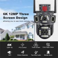 Camara vigilancia wifi interior, Cámara de Seguridad Inalámbrica para Exteriores, Cámara IP de Triple Pantalla, Seguimiento Automático, Videovigilancia CCTV, Protección del Hogar, WiFi, 6K, 12MP - details 0