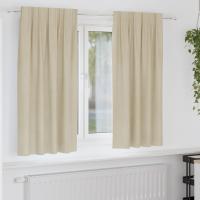 Cortinas Blackout de vidaXL con cinta superior 2 pcs Crema de terciopelo - details 0