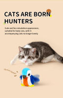 Juguete Interactivo Para Gatos Recargable Con Pájaro Silbante Y Batiente Sin Volar Con Nepote Para Gatos De Interior Juguete De Peluche Activado Al Tocar - details 20