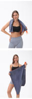 Toalla deportiva de polar de doble cara de secado rápido, ligera y de lujo, ideal para secar el sudor en el gimnasio o en el yoga. - details 6