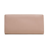Cartera Larga Preppy Estilo Japón Y Corea Pequeña Fresca PU Con Hebilla De Hoja Color Sólido Cierre De Cremallera Doblete Para Documentos Y Tarjetas - details 9