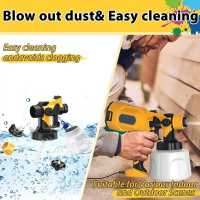 Pistola pulverizadora eléctrica de 1800W, 220V, pulverizador de pintura HVLP de alta potencia, cepillo de aire con revestimiento de acero para muebles de coche, boquilla de cobre de 0.8+1.0+1.5+1.8+2.0+2.5mm - details 4
