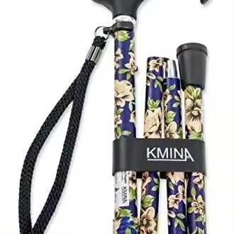 Kmina Pro Baston Plegable Flores Azul 1Ud - 1