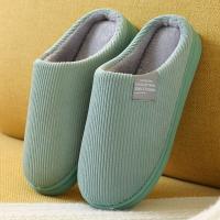 Zapatillas de casa de fondo suave y grueso para hombre y mujer, pantuflas de felpa para el hogar, zapatillas térmicas antideslizantes para interiores, Invierno - details 13