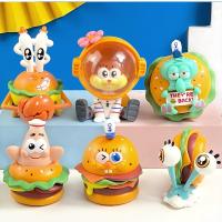 Figuras De SpongeBob SquarePants Delicioso Burger De Cangrejo En Caja Sorpresa Con Patrick Star Squidward Tentacles Juguetes Para Niños - details 1