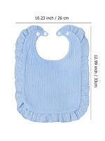 Babero para bebé de crepe de algodón puro INS con encaje - details 5