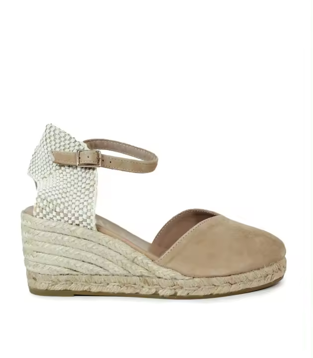 Alpargatas yute mujer Gaimo Cloe 5 camel con cuña clásica - 1