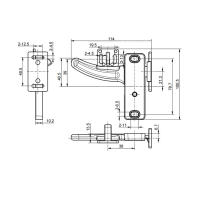 Kit De Manija De Puerta Para RV Cierre De Ventana De Puerta Con Manija Para Abrir Y Cerrar a Mano Material ABS Y Aleación De Aluminio - details 3