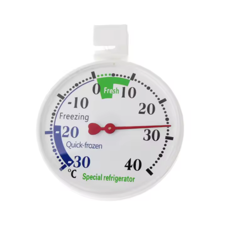 Sensor De Temperatura Mini Redondo Medidor De 30-40°C Termómetro Analógico Para Nevera Congelador Cooler Cocina Prueba De Temperatura - 1