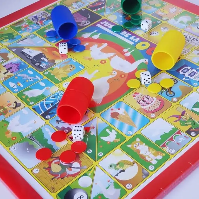 MR POPYE - JUEGOS DE MESA 2 EN 1 - LA OCA Y SERPIENTES Y ESCALERAS -  4 JUGADORES - JUEGO FAMILIAR - IDEAL PARA REGALAR - PARA TODAS LAS EDADES - PRODUCTO OFICIAL - MR POPYE - 1