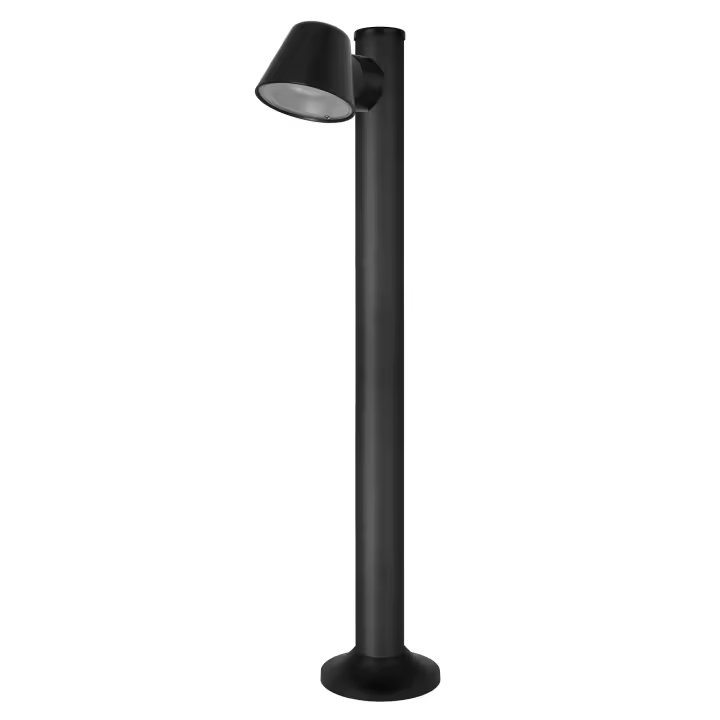 FORLIGHT Cone - Baliza de Jardín con 1 Foco Orientable GU10 para Exterior con IP54 de Color Negro - 1