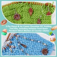 Accesorios De Conteo De Filas Para Tejer 2 Pcs Cadenas De Fila 3 Pcs Marcadores De Costura Donut Helado Chocolate Para Tejer Y Coser - details 3