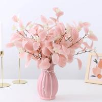 Flores Artificiales Rosa Y Hojas De Eucalipto De Seda Para Decoración De Interior En Sala De Estar Arreglo DIY Para Bodas Y Fiestas En Casa - details 2