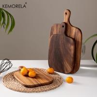 Tablero De Cortar De Madera Con Mano Para Pescado Queso Pan Postres Frutas Y Verduras Diseño Estilizado Duradero Y Seguro Para Alimentos - details 0
